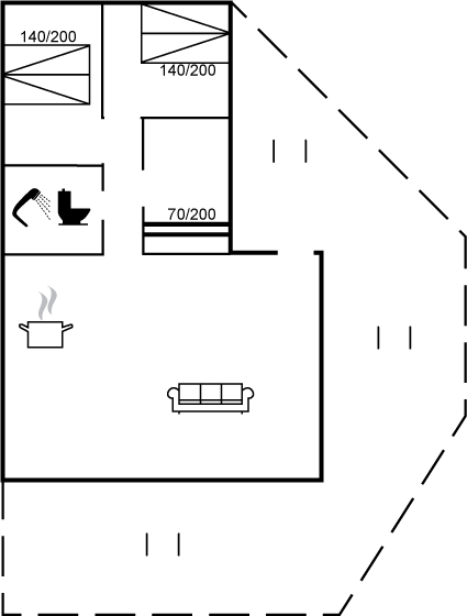 Grundriss Ferienhaus 95-1059 in Dueodde