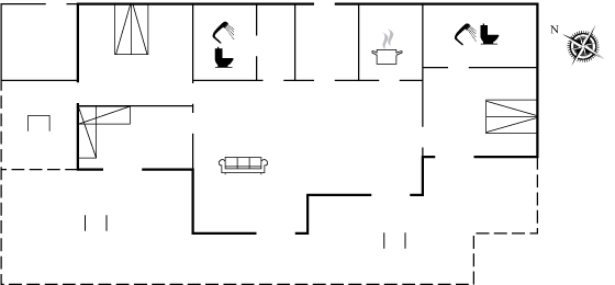 Grundriss Ferienhaus 95-1130 in Dueodde