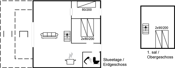 Grundriss Ferienhaus 95-1134 in Dueodde