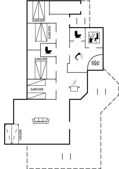Grundriss Ferienhaus 95-1149 in Dueodde
