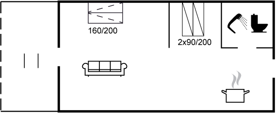 Grundriss Ferienhaus 95-1157 in Dueodde