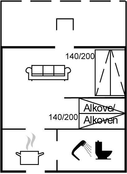 Grundriss Ferienhaus 95-1159 in Dueodde