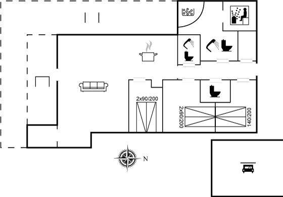 Grundriss Ferienhaus 95-2033 in Snogebäk