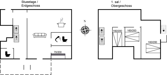 Grundriss Ferienhaus 95-2038 in Snogebäk