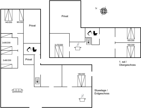 Grundriss Ferienhaus 95-3014 in Nexö