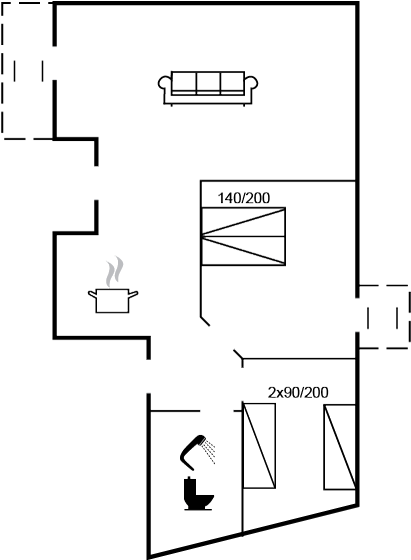 Grundriss Ferienhaus 95-4027 in Svaneke