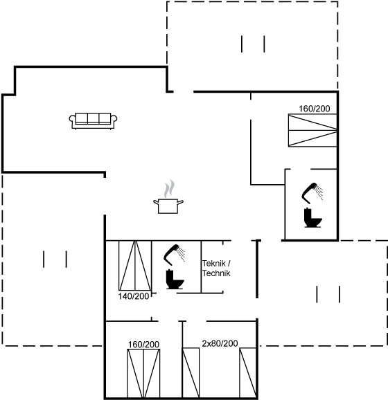 Grundriss Ferienhaus 95-4035 in Svaneke
