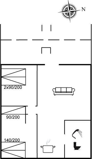 Grundriss Ferienhaus 95-4754 in Aakirkeby
