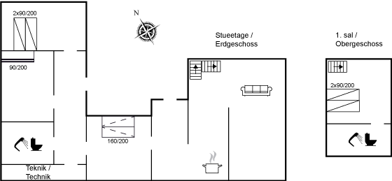 Grundriss Ferienhaus 95-4780 in Aakirkeby