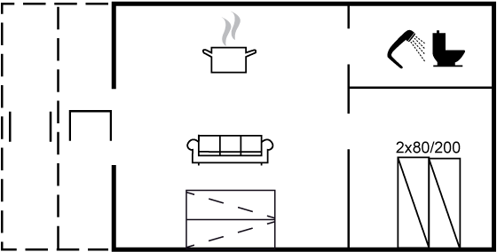 Grundriss Ferienhaus 95-5053 in Gudhjem