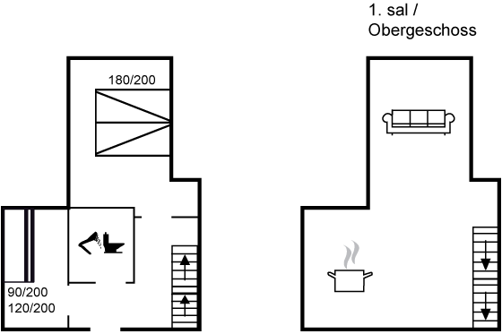 Grundriss Ferienhaus 95-5055 in Gudhjem