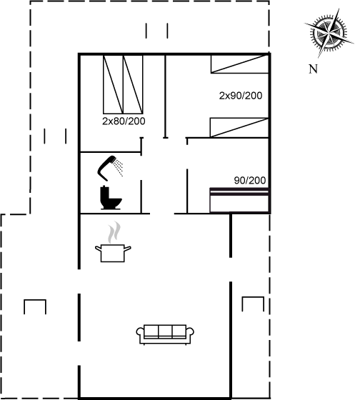 Grundriss Ferienhaus 95-5705 in Sandkaas
