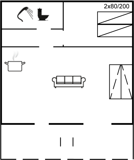 Grundriss Ferienhaus 95-5712 in Allinge