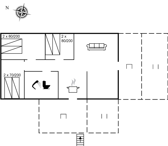 Grundriss Ferienhaus 95-5735 in Sandkaas