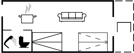 Grundriss Ferienhaus 95-5755 in Sandkaas