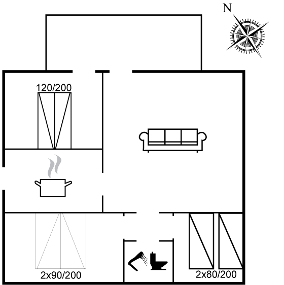 Grundriss Ferienhaus 95-5779 in Sandkaas