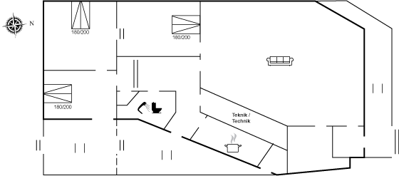 Grundriss Ferienhaus 95-5780 in Allinge