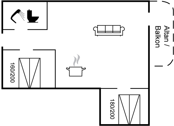 Grundriss Ferienhaus 95-5794 in Sandkaas