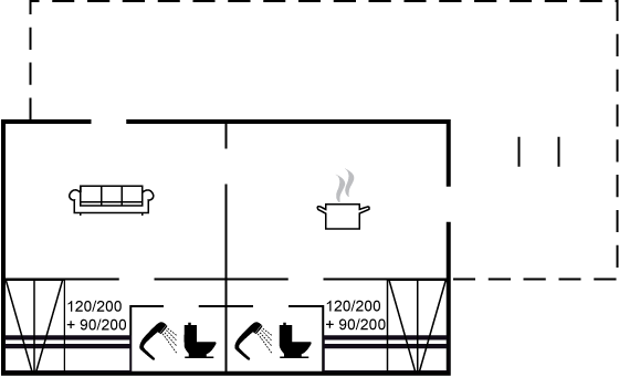 Grundriss Ferienhaus 95-6053 in Sandvig