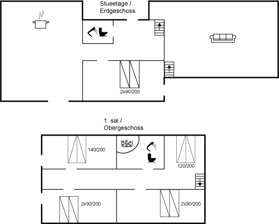 Grundriss Ferienhaus 95-6302 in Vang