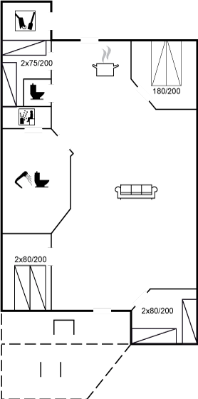 Grundriss Ferienhaus 95-6520 in Hasle