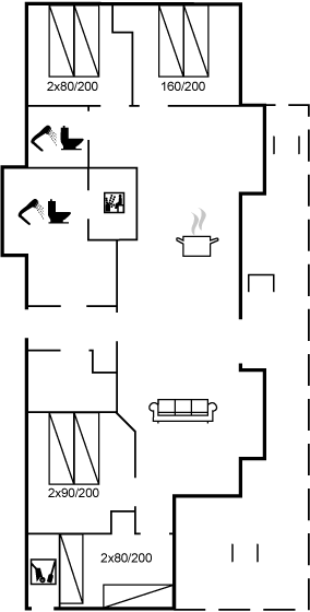 Grundriss Ferienhaus 95-6521 in Hasle