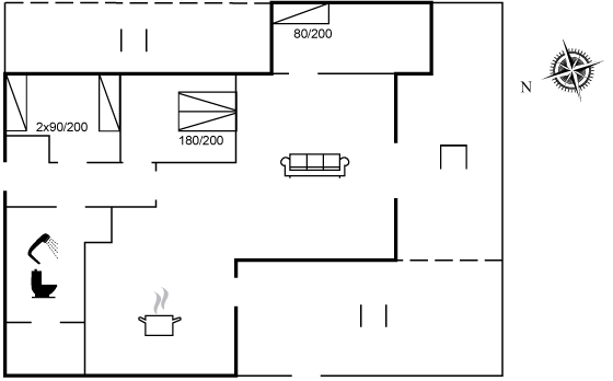 Grundriss Ferienhaus 95-6562 in Hasle
