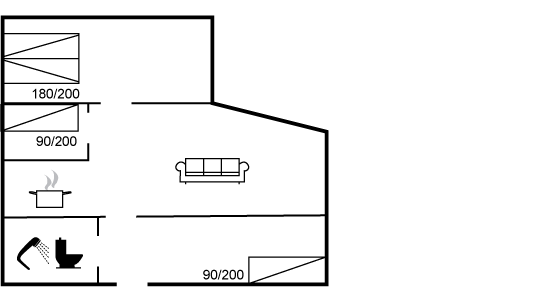 Grundriss Ferienhaus 95-6563 in Hasle