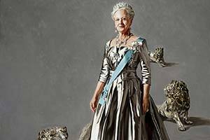 Kunstudstilling med portrætmaleren Mikael Melbye Portræt af Dronning Margrethe den II.