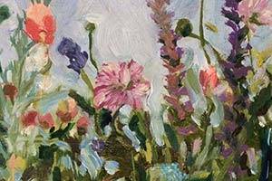 Oplev de smukke blomstermalerier på Galleri Mainsøe Parti med blomster