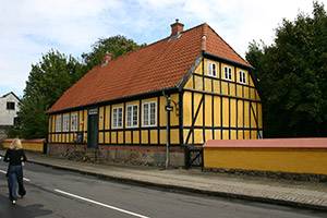 Byens ældste hus rummer byens museum Hobro Museums facade