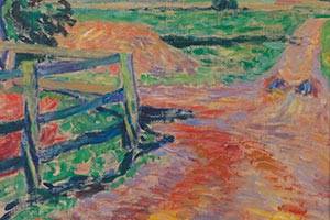 Sigurd Swane, Vejhjørnet, 1910, Statens Museum for Kunst Målning av Sigurd Swane
