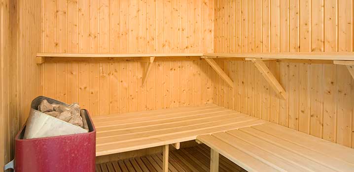 Hyggelig sauna i et feriehus