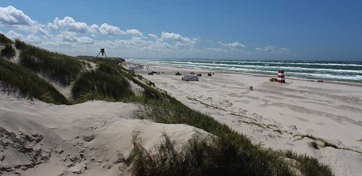 View from the dunes on the sea.